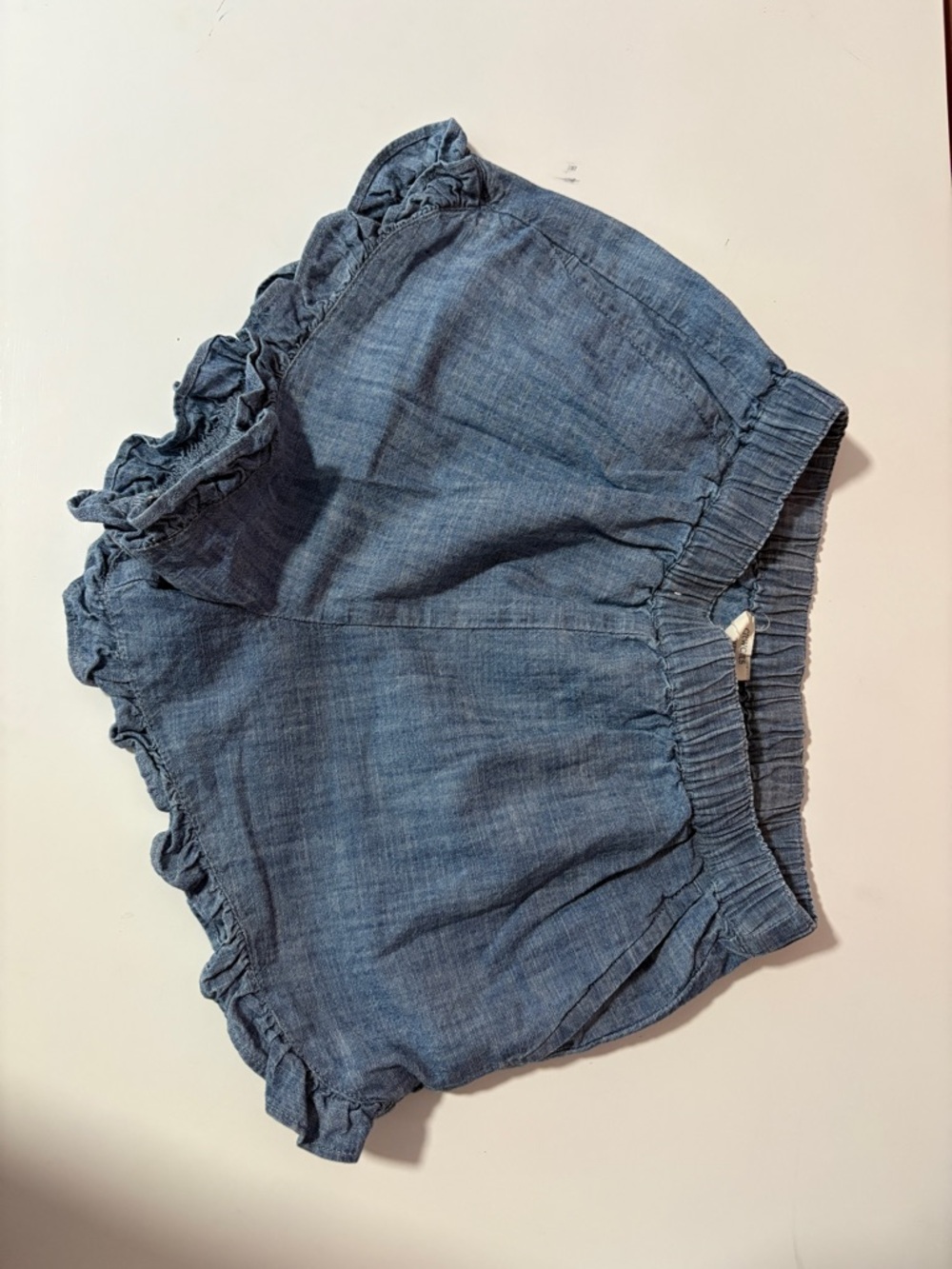 Crewcuts Light Blue Chambray Elastic Waist Shorts
